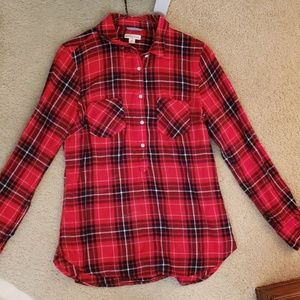 Merona Red&Black Plaid ButtonUp